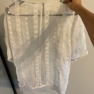 White cover up. Greta to wear to the Beach.